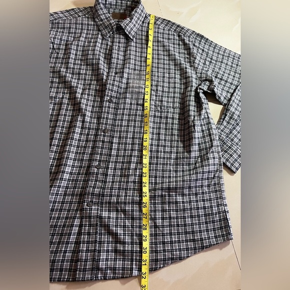 St John’s Bay Shirt ST. JOHN'S BAY mens dress shirt BLACK GREY Large Cotton - Picture 12 of 16